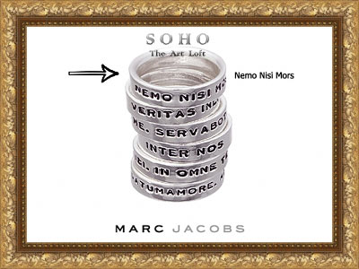 Мужское кольцо "Nemo Nisi Mors" by Marc Jacobs