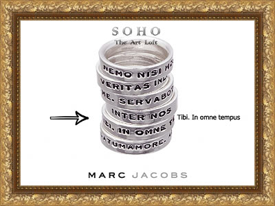 Мужское кольцо "Tibi, in omne tempus" by Marc Jacobs