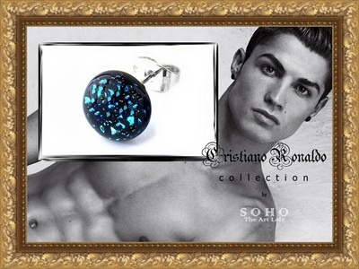 Мужская серьга - гвоздик "Cristiano Ronaldo Collection" by SOHO. The Art Loft
