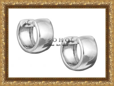 Дизайнерские мужские серьги - кольца "Italy"