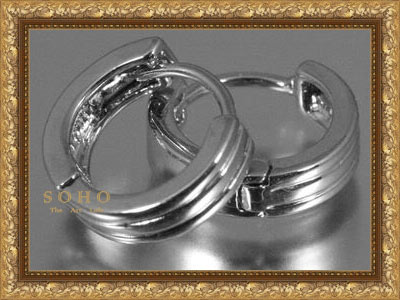 Дизайнерские мужские серьги - кольца "Italy"