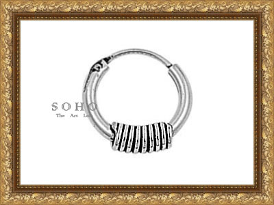 Дизайнерская мужская серьга - кольцо "Italy"