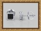 Мужская серьга - гвоздик с бриллиантами "Infant" by SOHO. The Art Loft